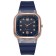 Women's watch, 4.1 x 4.1 cm, silicone strap, blue