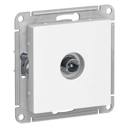 Television socket SE AtlasDesign 1DB, terminal, mechanism, white, Atn000191