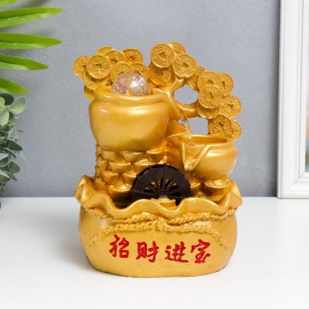 Herbal fountain with backlight "Mill at the Golden Tree" 22x15x17 cm
