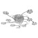 Economic light chandelier 8975/13cr RC, 13x20W G4, chromium color, with DPD