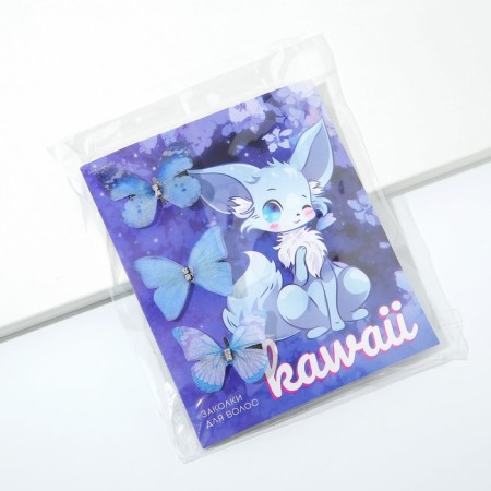 Hair clips Kawaiii, 3 pcs., 3 x 3.5 x 1cm-5