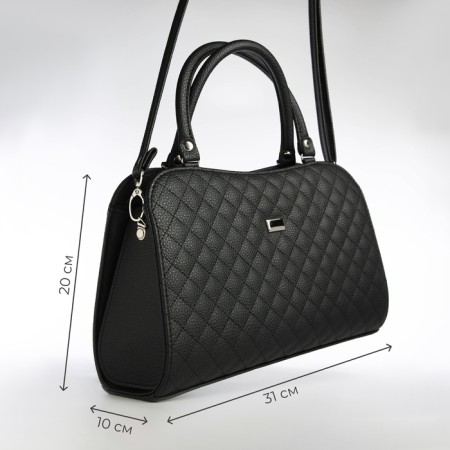 Female bag Textura, tout, average size, black color-2