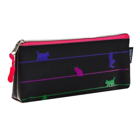 Penal soft, 1 compartment, 80 x 210 x 35 mm, voluminous, Devente, Neon Cat, silicone