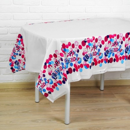 Groundpress "Happy Birthday", color balls, 132x220 cm