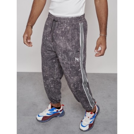 Joggers male, size 52, dark gray color-12