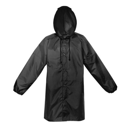Raincoat at the unisex buttons, size 44, color black