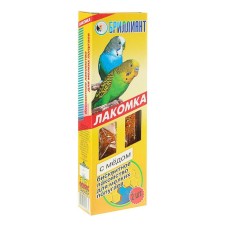 Лакомка "Бриллиант" для птиц, медовый бисквит, 2 шт, 60 г