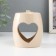 Aroma lamp ceramics "Heart with roses" beige 8x8x9 cm