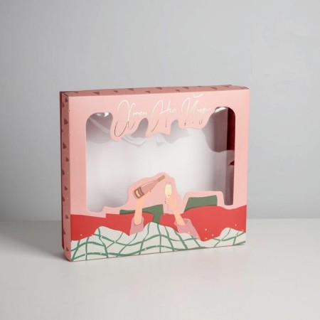 Gift box "Pink Mood", 23.5 x 20.5 x 5.5 cm, New Year-2