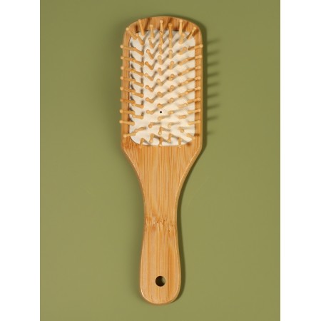 Massage comb 22.5*6.5cm bamboo/rubber white suspension/package QF-1