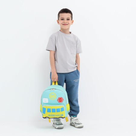 Baby backpack on lightning, turquoise color-6
