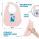 Blory for feeding "Giraffe" silicone with pockets, pink color