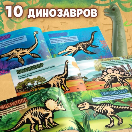 Book with stickers "Dinosaurs. Whose skeleton is this? "-2