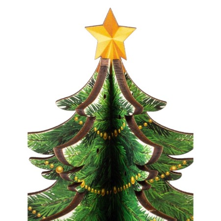 New Year! Model made of wood "Fir tree team. New Year's jewelry "-4
