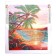 Diamond mosaic with partial filling on the canvas "Sunset at Sea", 40 x 50 cm