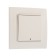Tot Elegant switch, 10 a, 1 cl., With backlight, hidden, white