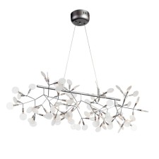 Люстра подвесная St Luce. SL379.103.81. Rafina. 81х0,5 Вт, LED, 3500K, 2829 Lm, 100х32 см, цвет серебристый