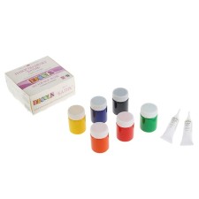 Paint on fabric (silk), set of 6 colors x 50 ml, ZHK Decola 