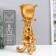 Polystone candlestick for 1 candle "Flower Trinoga" gold 21x9.5x9.5 cm