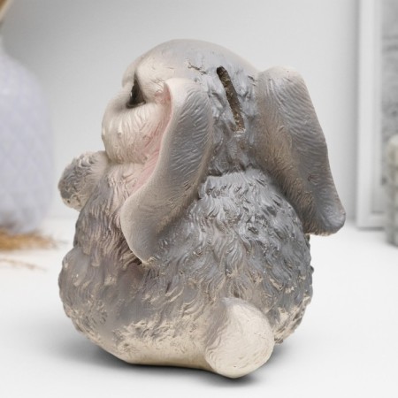 Piggy bank "Rabbit with carrots" 15x13x13cm-2