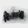 Pannings for trousers and skirts with clamps, set 10 pcs, 32 × 13.5 cm, black color