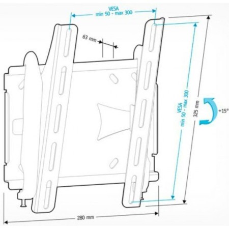 The bracket for LCD TV Holder LCDS-5010 20 "-40", 45 kg, distance from the wall 63mm.-1
