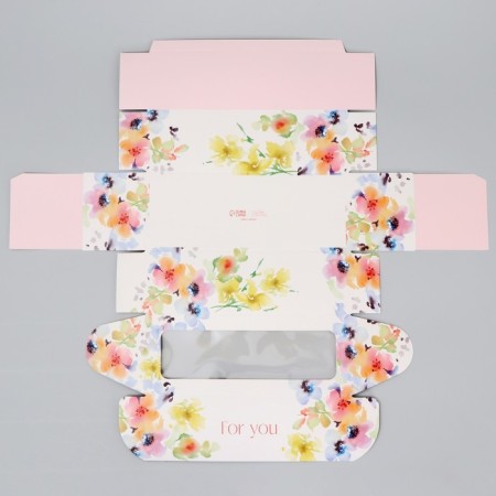 Confectionery packaging, a cupcake box with a window, “floral gamut”, 26 x 10 x 8 cm-5