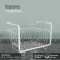 Basket suspended share, 29 × 25 × 19.5 cm, white color