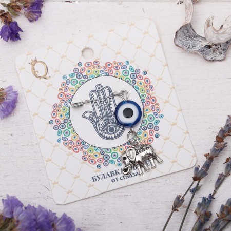 Bulak-convert “for self-confidence”, 2.2 cm, white-blue color in silver-2