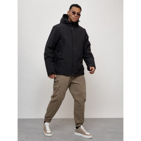 Sports male jacket, size 48, black color-2