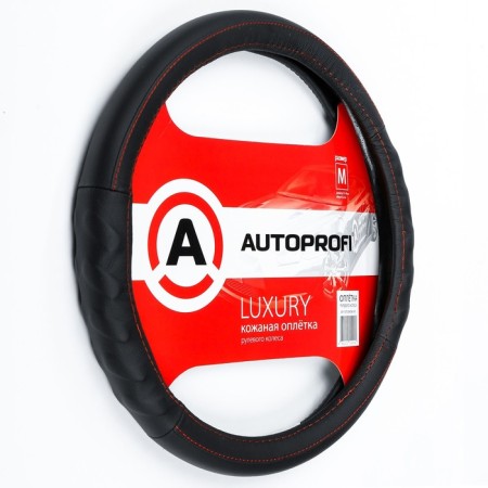 Autoprofi AP-1070 BK/BK (M), Luxury series, genuine car leather, black color-1