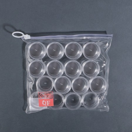 Storage jars, 16 pcs, d = 3.5, 10 g, in the case, the color is transparent-3