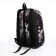 Youth backpack from textiles, 3 pockets, black/purple color