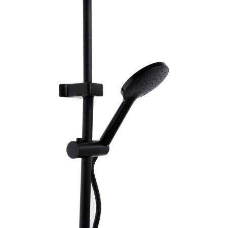 The shower system Zein Z3864, mixer, upper, manual and hygienic watering can, brass, black-9