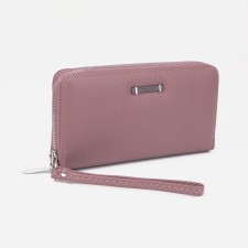 Women's wallet with zipper, color of powder