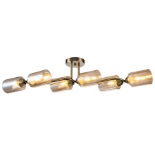 The lamp on the ESCADA rod, 1110/6P Bronze. 6x60W, E27, 840x380x180 mm, antique bronze color