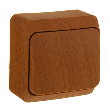 Schetode switch Sche Ba10-001T, 10 A, 1 key, external, dark beech color