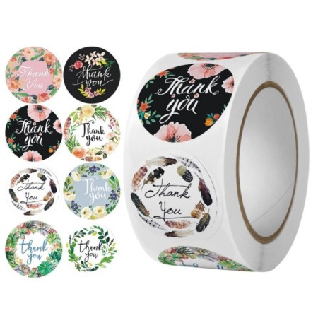 Stick Paper "Plant" d = 2.5 cm 500 pcs in a roll 3x6.5x6.5 cm