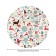 The tablecloth “New Year's deer”, round, oxford, elastic band, size 120x120 cm, diameter 75-100 cm