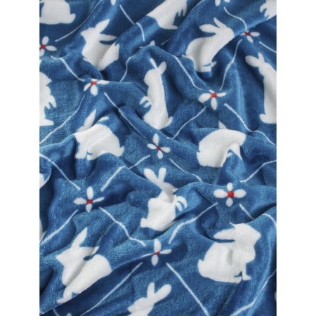 Guten Morgen White Rabbit, size 200x220 cm, blue color-2