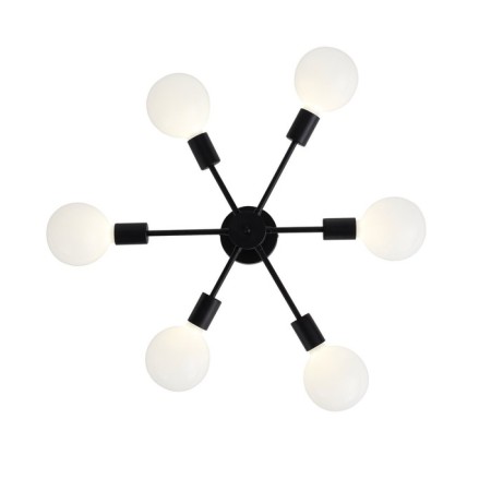 Ceiling EVOLUCE lamp. SL419.402.06. ANO. 6x60 watts, E27, 46x48x23 cm, black color-10