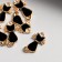Decor for creativity metal, enamel "Black cat" gold 2.2x1.2 cm
