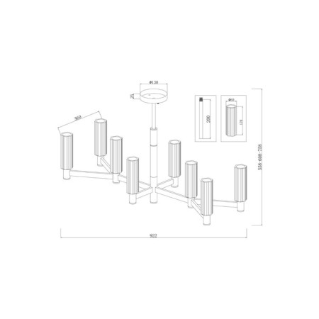 Luer 40W, 8KHE14, 55.8x39 cm, brass-4