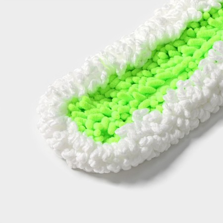 Nozzle for a flat mop with flexible edges of the share, 38 × 8 cm, 90 grams, microfiber bends, white color-2