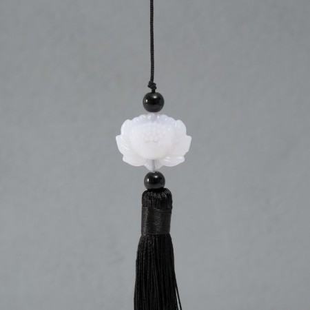 Textile suspension, plastic "Brush. Lotus" black 1.2x2.7x14.5 cm-2