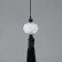 Textile suspension, plastic "Brush. Lotus" black 1.2x2.7x14.5 cm