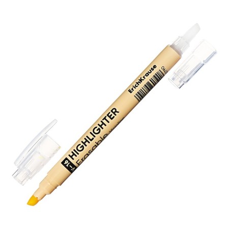 Bilateral marker textbook 4 mm, Erichkrause, "Visioline V-16 Erasable Pastel" Color yellow-1