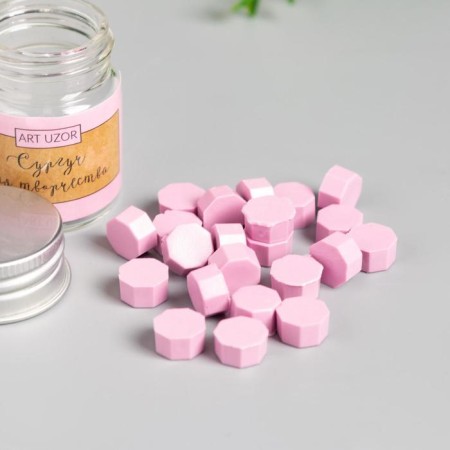 Surgut in granules in the jar "octagonal" bodily pink 9 g 4.5x3x3 cm-1