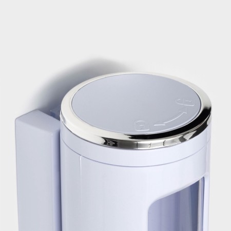 The dispenser for an antiseptic or liquid soap is mechanical, 400 ml, metal, white color-3