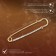 Classic pin wide, 7.5 cm, white color in gold